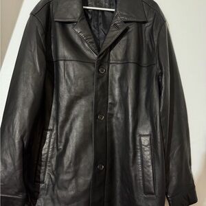 Dockers Men's Black Trench Coat